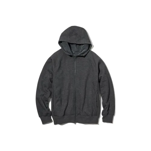 UNIQLO Хлопковый пуховик унисекс темно-серый