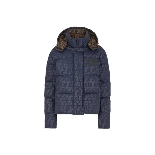 FENDI FW22 Down Jacket Unisex Blue