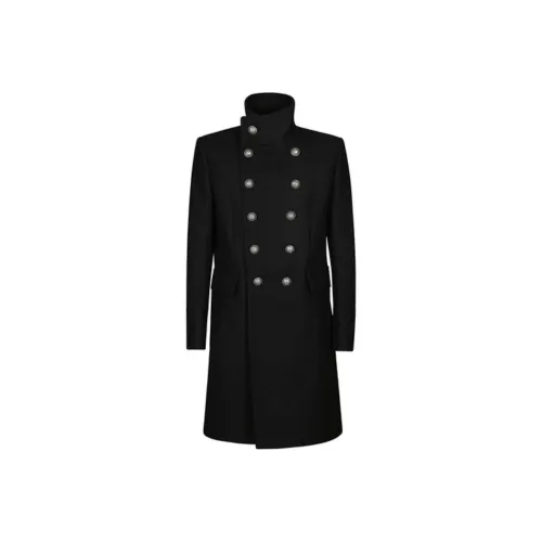 BALMAIN Черное Мужское Пальто