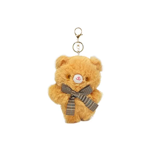 Brangdy Клетчатый Галстук-бабочка Медведь Кукла Плюшевая Подвеска 12 см Высота