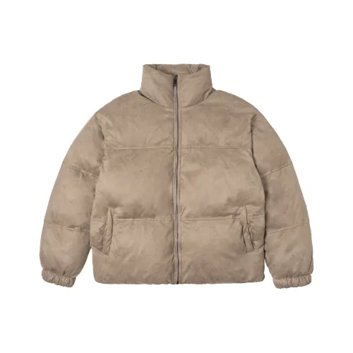 Bodydream Однотонный Воротник-стойка Свободный крой Короткий пуховик Unisex Light Коричневый