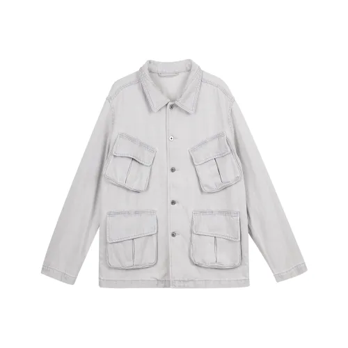 SIMPLE PROJECT Куртка Унисекс Серый Белый