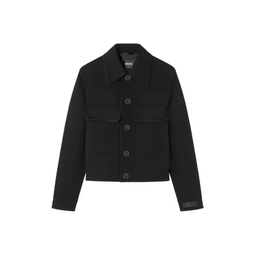 VERSACE Черное мужское пальто