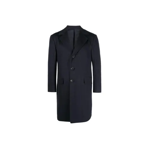 KITON Мужское пальто морского синего цвета