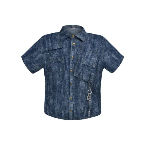 NEVER RULE Рубашка Унисекс Глубокое море Синий