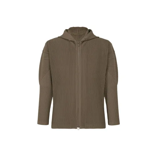 Homme Plissé Issey Miyake SS24 Куртки и Пальто Мужской Темный Хаки