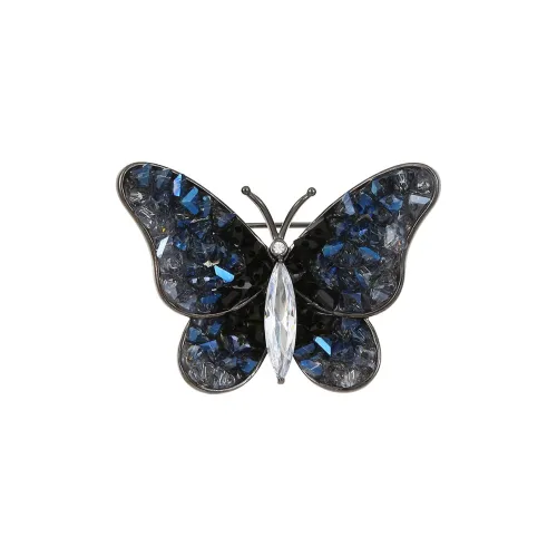 Фиолетовые синтетические кубические циркониевые брошки женские