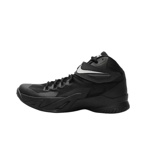 Nike Zoom Soldier 7 Противоскользящие устойчивые к истиранию высокие баскетбольные кроссовки мужские черные