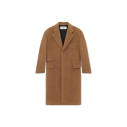 SAINT LAURENT Коричневое мужское пальто