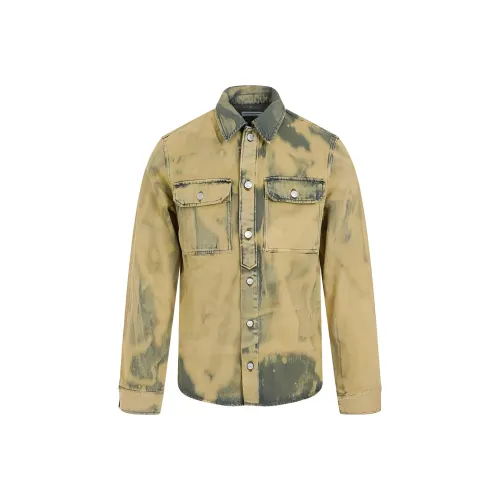 DRIES VAN NOTEN Желтый Мужской Джинсовые куртки