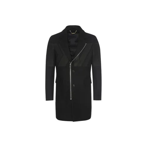 DAVID NAMAN Черное мужское пальто