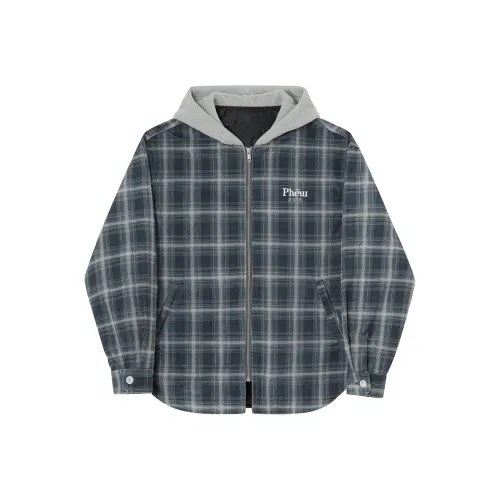 Phew Хлопковый пуховик унисекс темно-синий и серый