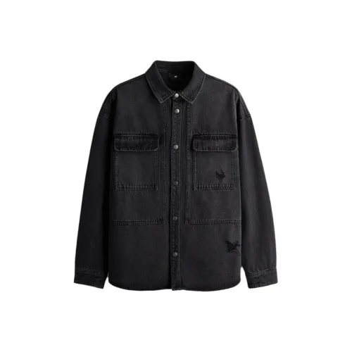 H&M Черные Мужские Джинсовые Куртки