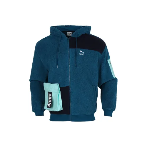 PUMA Retro Block Sherpa Куртка Мужская Цифрового Синего Цвета