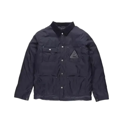 Moncler Grenoble Хлопковый пуховик Мужской Темно-синий