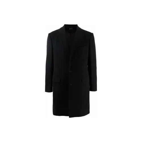 Ermenegildo Zegna Черное Мужское Пальто