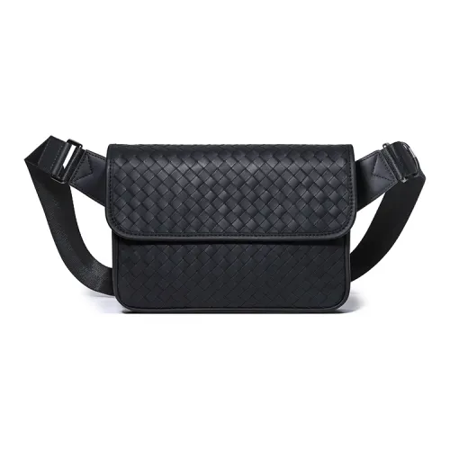 CROSSGEAR Сумка через плечо из телячьей кожи унисекс черная