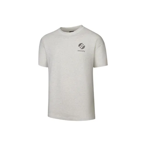 Saucony Экрю Унисекс Футболка