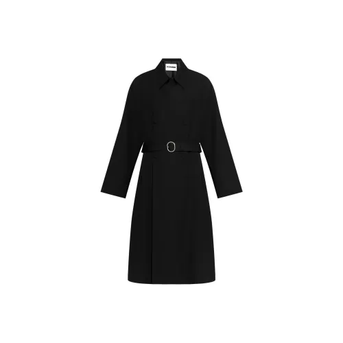 JIL SANDER Мужское черное пальто