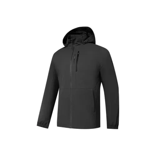 QIAODAN Водонепроницаемый Ветрозащитный And Дышащий Ветровка Мужской Черный