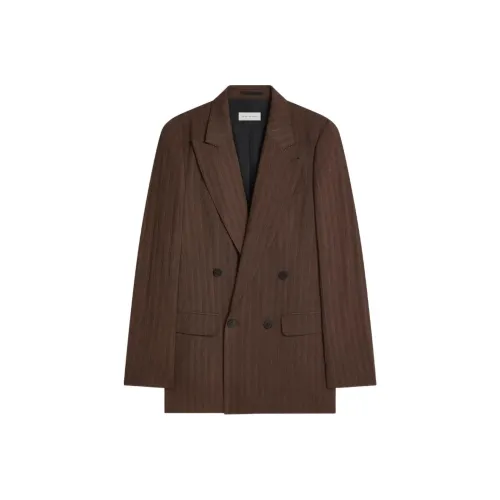 DRIES VAN NOTEN Шоколад Мужские Деловые Костюмы