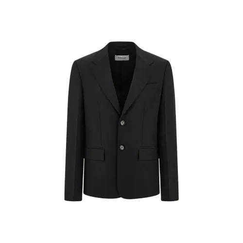 FERRAGAMO SS25 Бизнес-костюм Пальто Мужской Черный