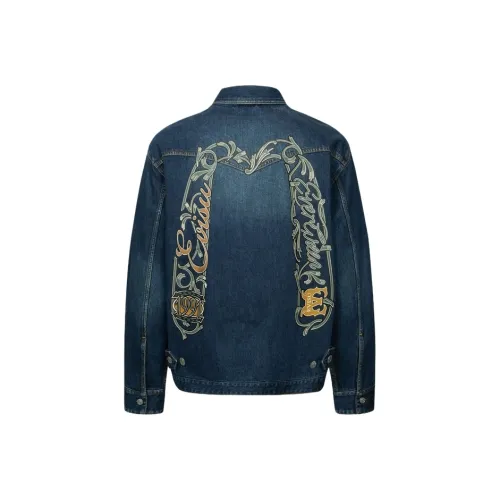 EVISU Denim Рубашка Куртка Мужская Джинсовая Синяя