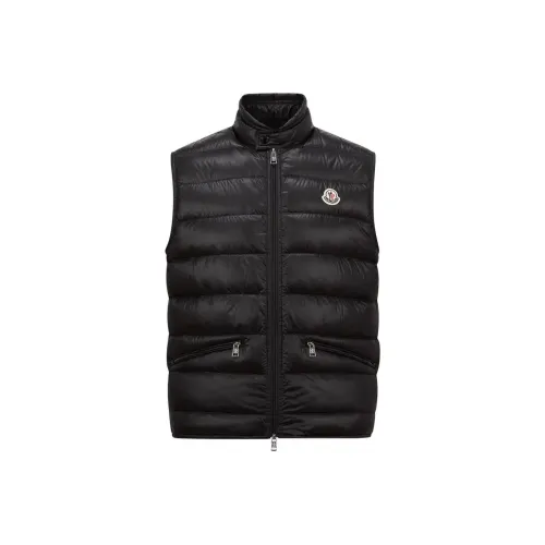 MONCLER Мужские черные жилеты