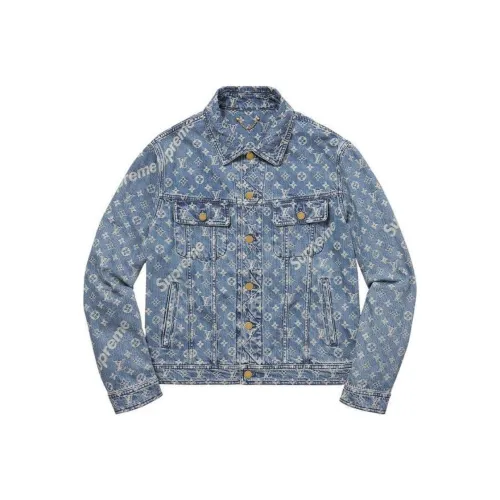 LOUIS VUITTON x Supreme Denim Jacket Men's Blue