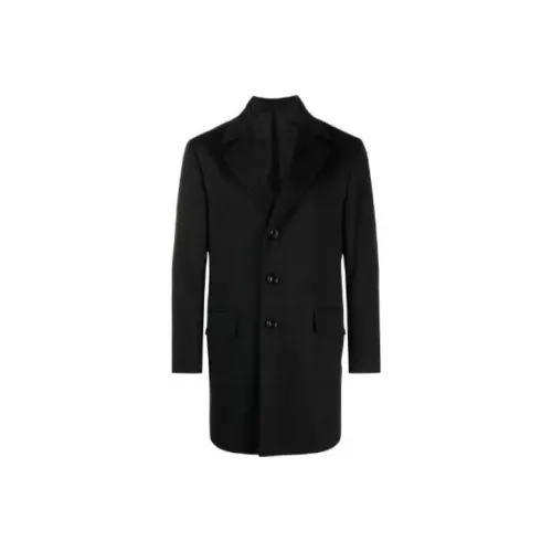 KITON Мужское черное пальто