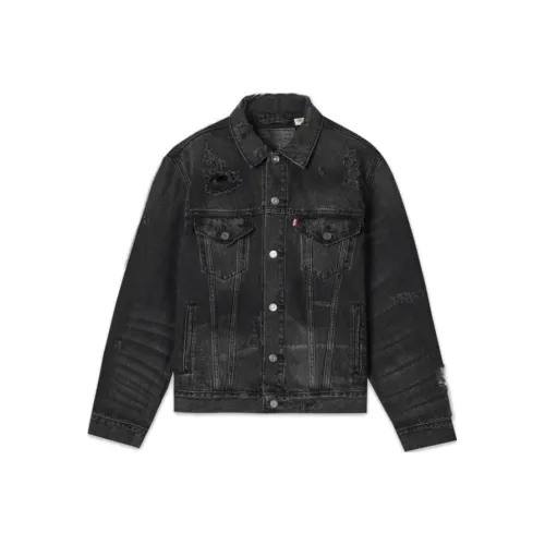 Levis Дымчатый Серый Мужской Джинсовый Куртки