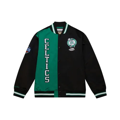 MITCHELL NESS Команда OG 2,0 Легкий Сатин Куртка Boston Celtics Пальто Мужской Черный