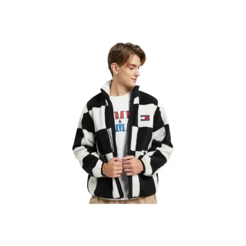 Tommy Hilfiger Черный Белый YBH Мужской Бархат Куртка