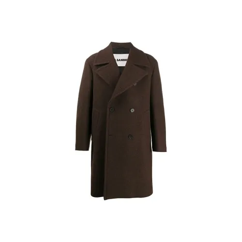 JIL SANDER Коричневое Мужское Пальто