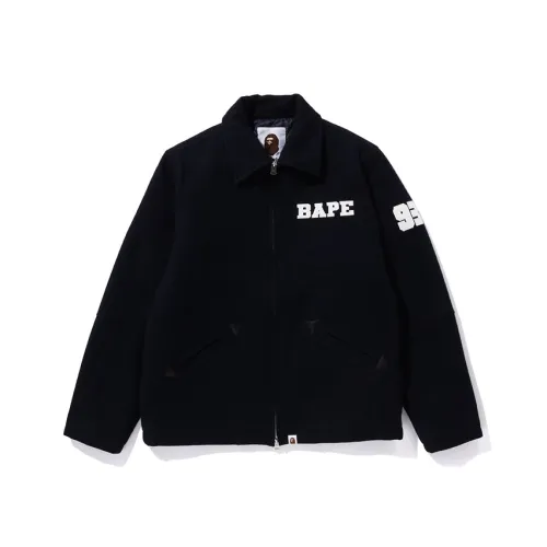 A BATHING APE FW23 MELTON ZIP Куртка Куртки Пальто Мужской