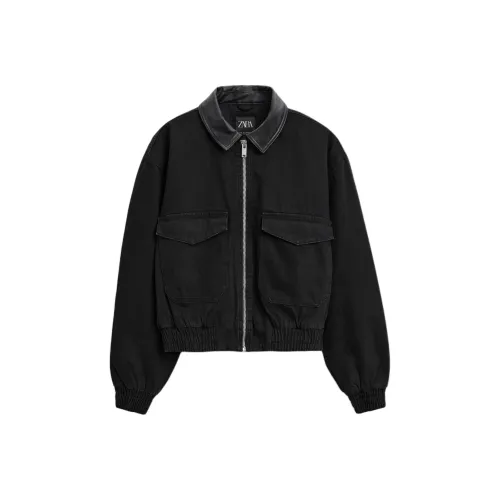 ZARA Черные Мужские Джинсовые Куртки
