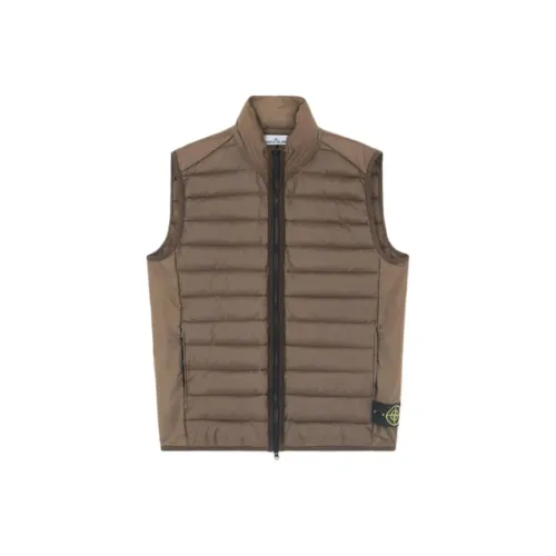 STONE ISLAND Жилет Мужской Цвет Орех Коричневый