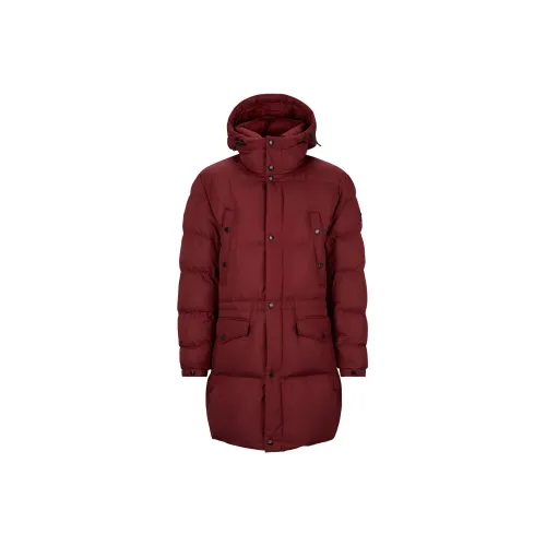 Hugo Boss Водонепроницаемый хлопковый пуховик с капюшоном пальто мужской темно-красный