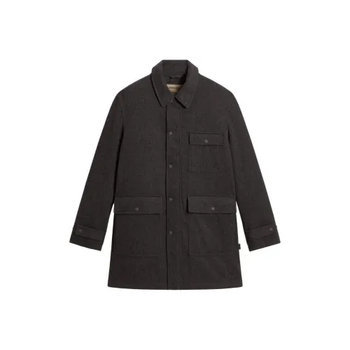 WOOLRICH Темно-серый мужской пальто