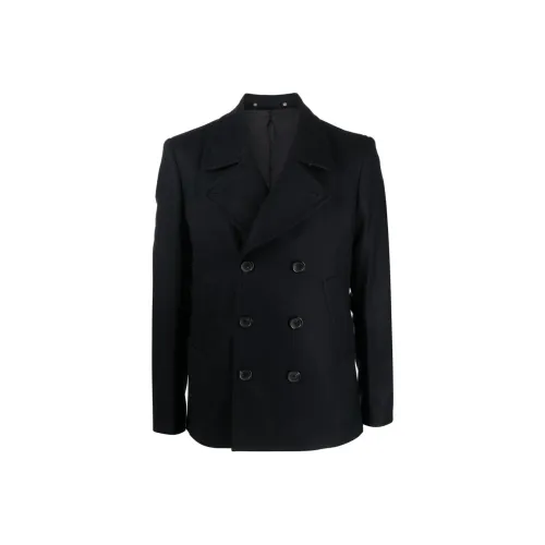 Paul Smith Шерсть Кашемир PEA Пальто Мужской Темно-морской Синий