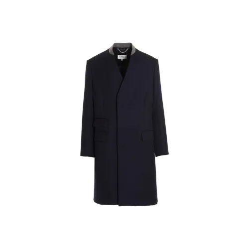 Maison Margiela Мужское пальто синего цвета