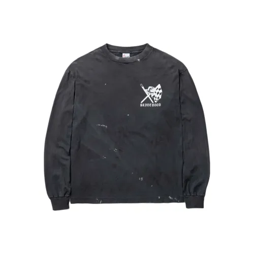SAINT Mxxxxxx NEIGHBORHOOD Co Фирменный черный Унисекс T-рубашка