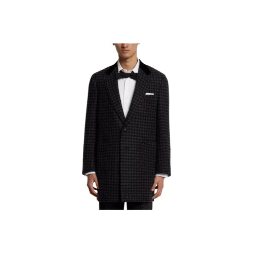 THOM BROWNE Черное Мужское Пальто