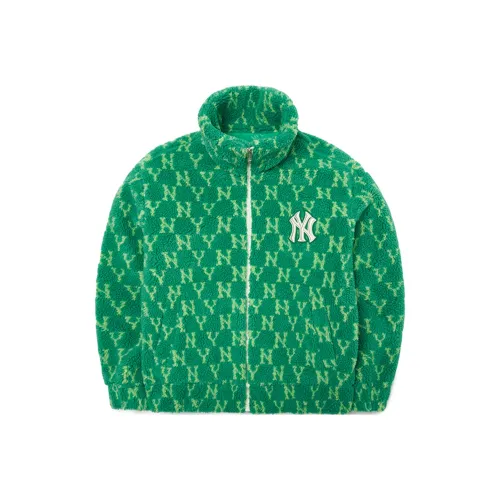 Mlb Base Logo Бархат Feel Куртка Унисекс Зеленый