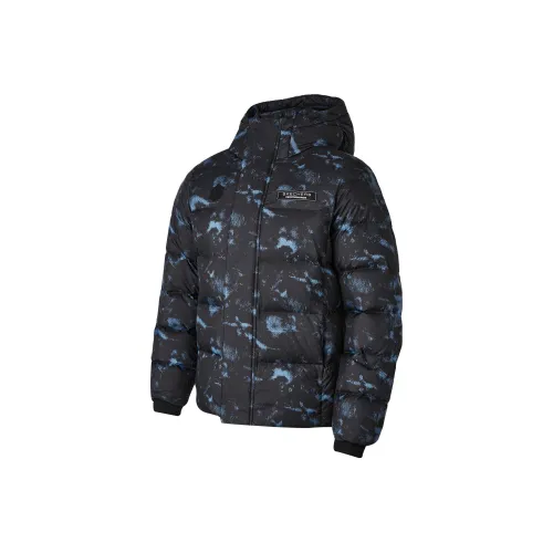 Skechers Sports Collection Черный Синий С принтом по всей поверхности/037H Мужской Пуховик