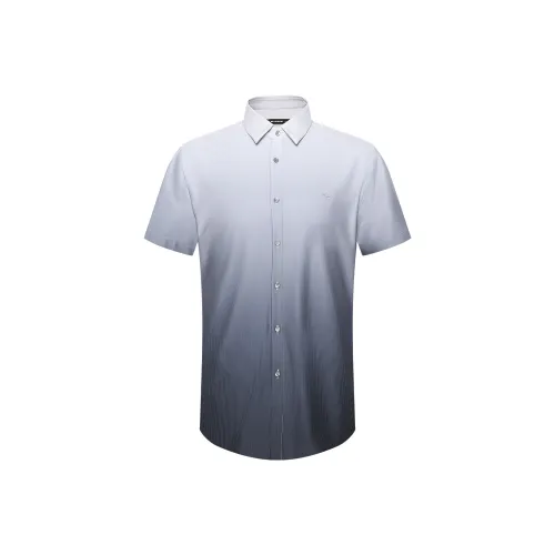 LESS IS MORE Рубашка Мужская Синяя Серый 24XXC0141S