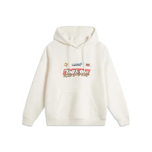 LINING x YINGXIONGLIANMENGYOUMI LIANMINGKUAN Sports Life Collection Толстовка Унисекс Шампанский Белый