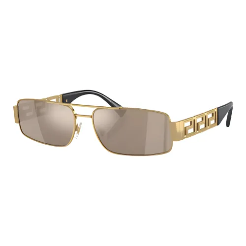 VERSACE Металл Нерегулярная форма Солнцезащитные очки Мужской Золотой