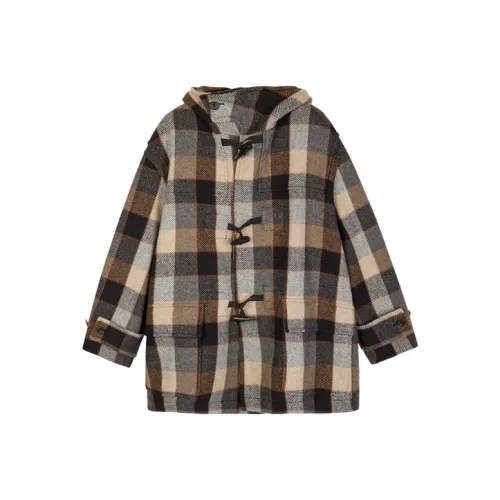 CROQUIS 965 Черно-белые полосы/клетка Унисекс Пальто