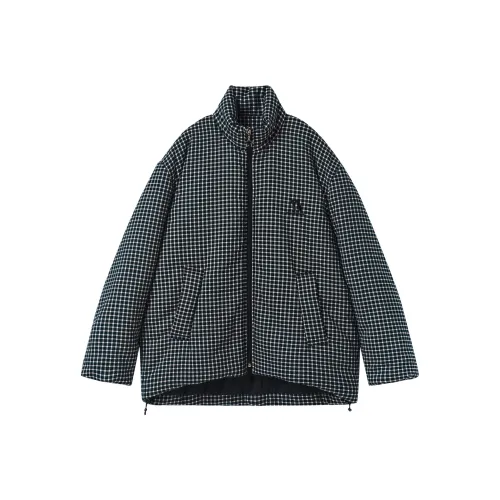 MODITEC Клетка Воротник-стойка Свободный крой Пуховая куртка Унисекс Черный Белый